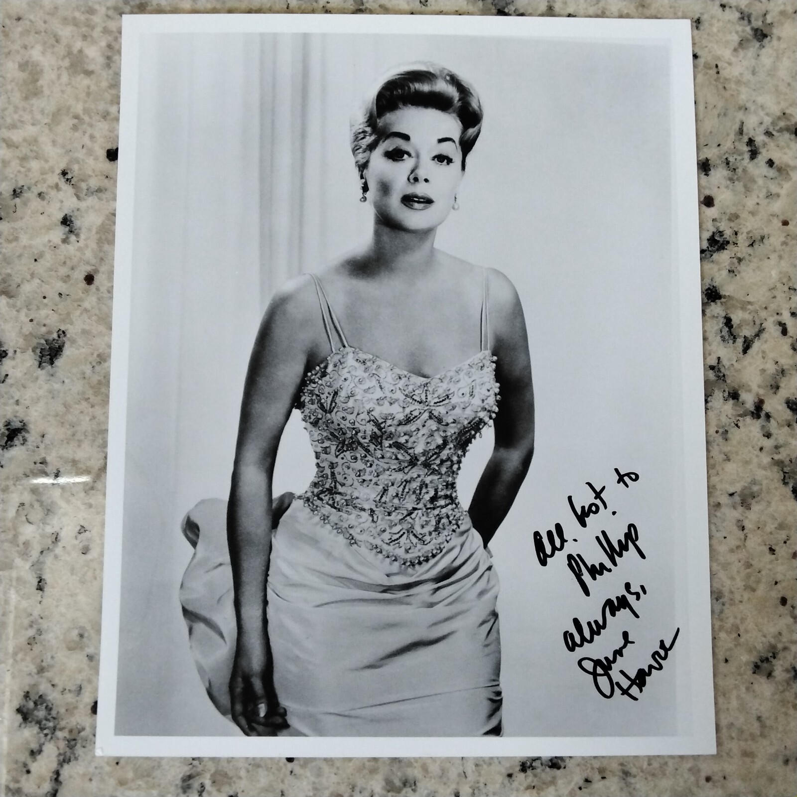 June Havoc SIGNED 8×10 Photo Movie Actress Gypsy Rose Lee Sister Pal Joey