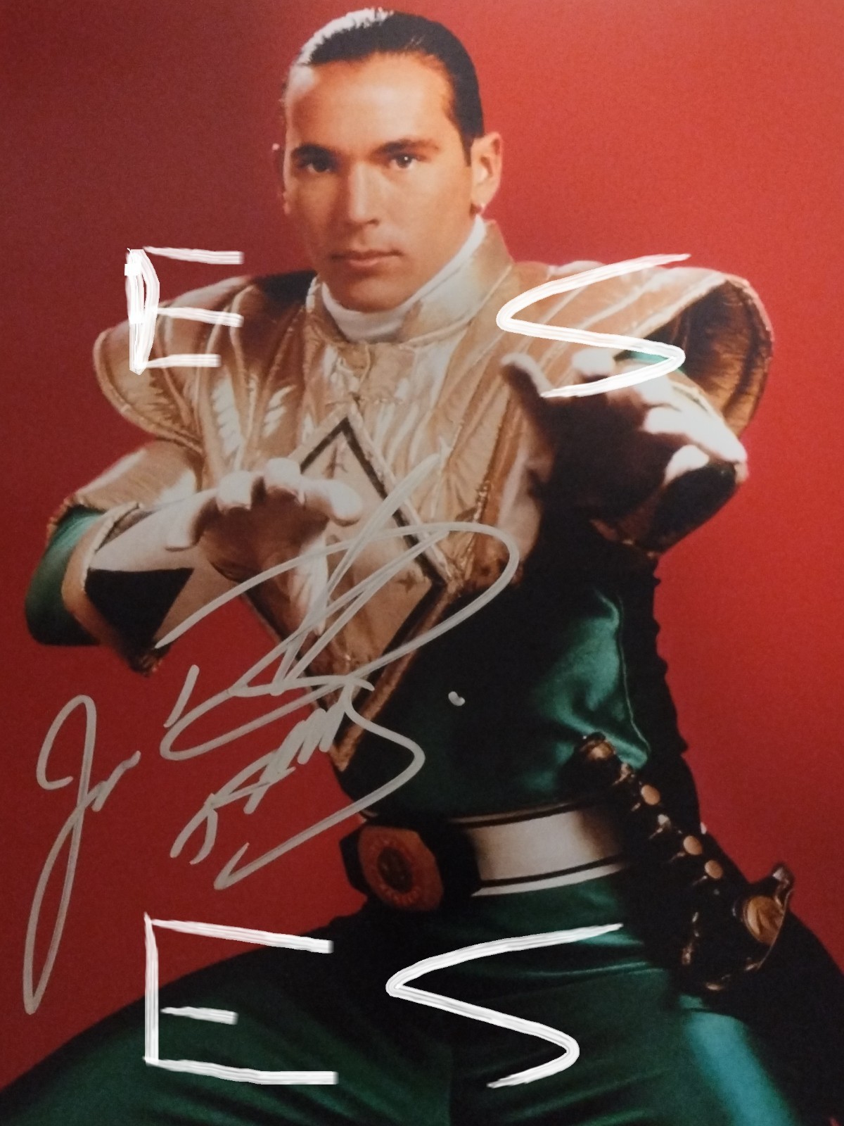 JASON DAVID FRANK SIGNED MIGHTY MORPHIN POWER RANGERS PREPRINT PHOTO TOMMY OLIVE