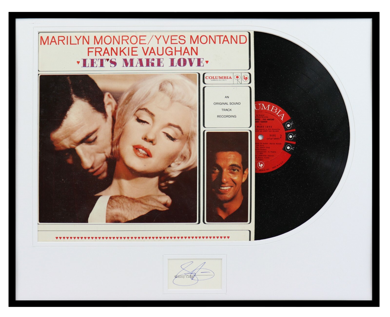 Sammy Cahn Signed Framed 1960 Let’s Make Love 16×20 Record Album Display