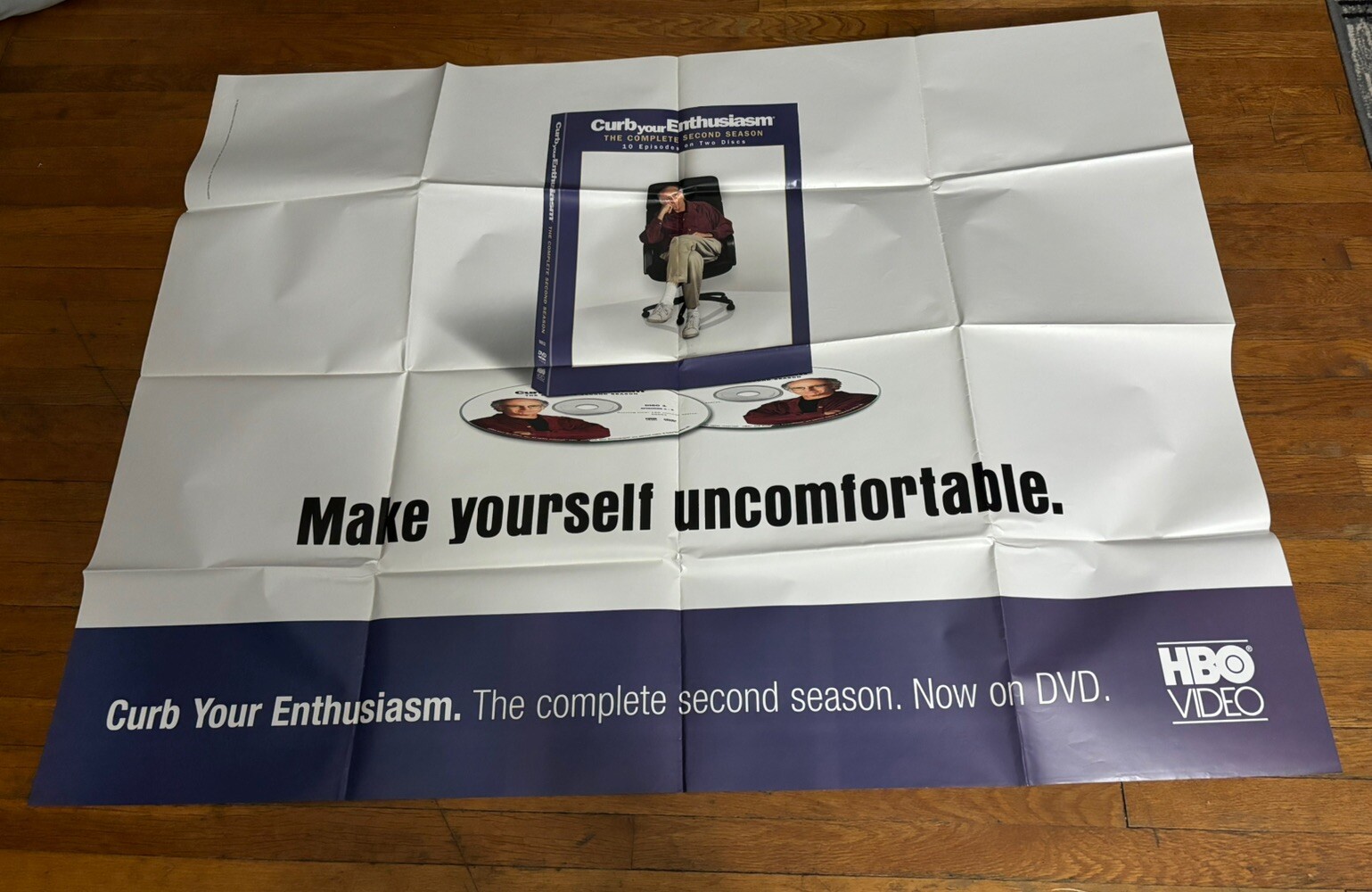 Curb Your Enthusiasm Season 2 DVD PROMO SUBWAY POSTER 2001 5FT Larry David