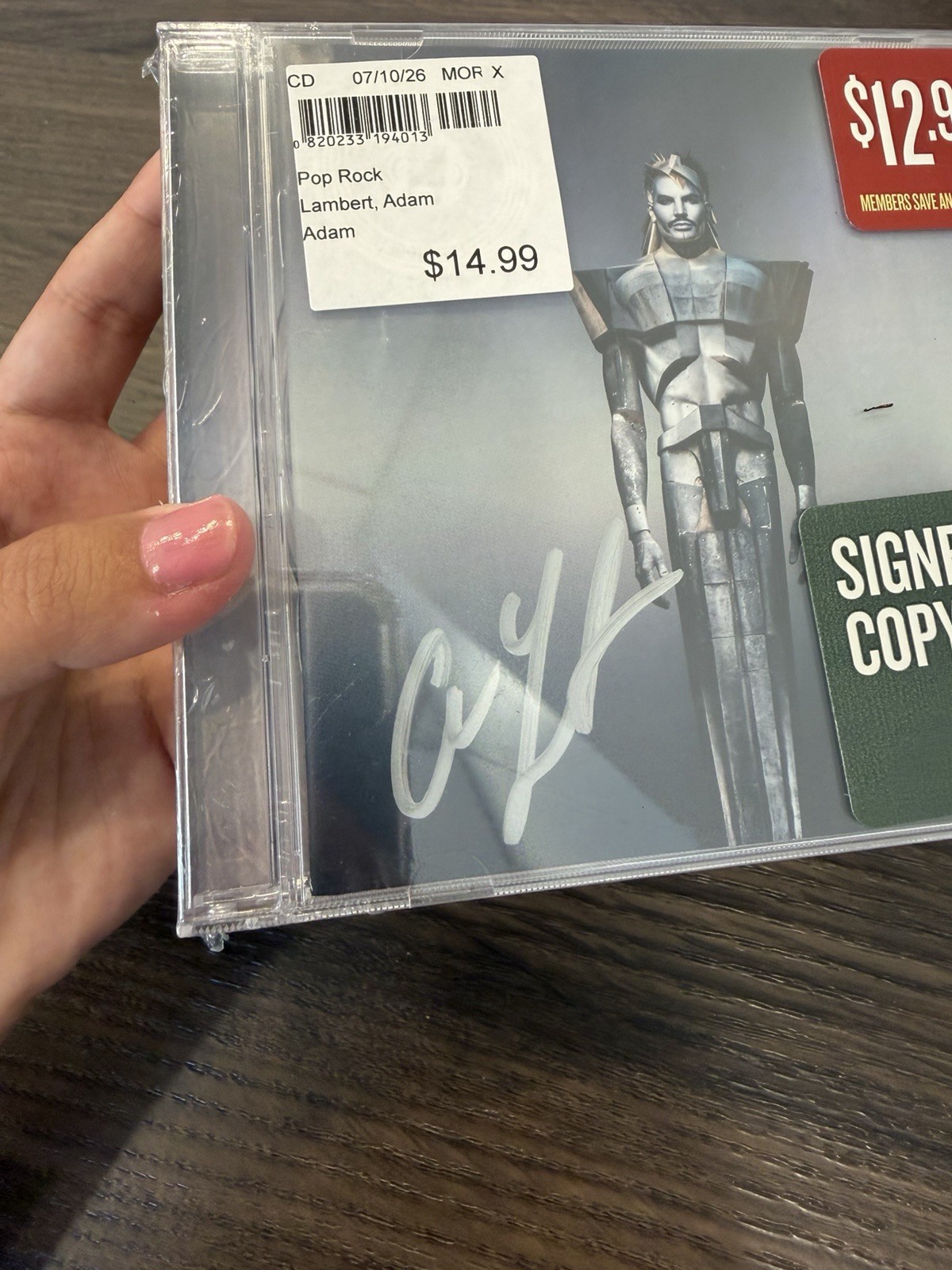 AMAM by Adam Lambert CD Autographed SIGNED