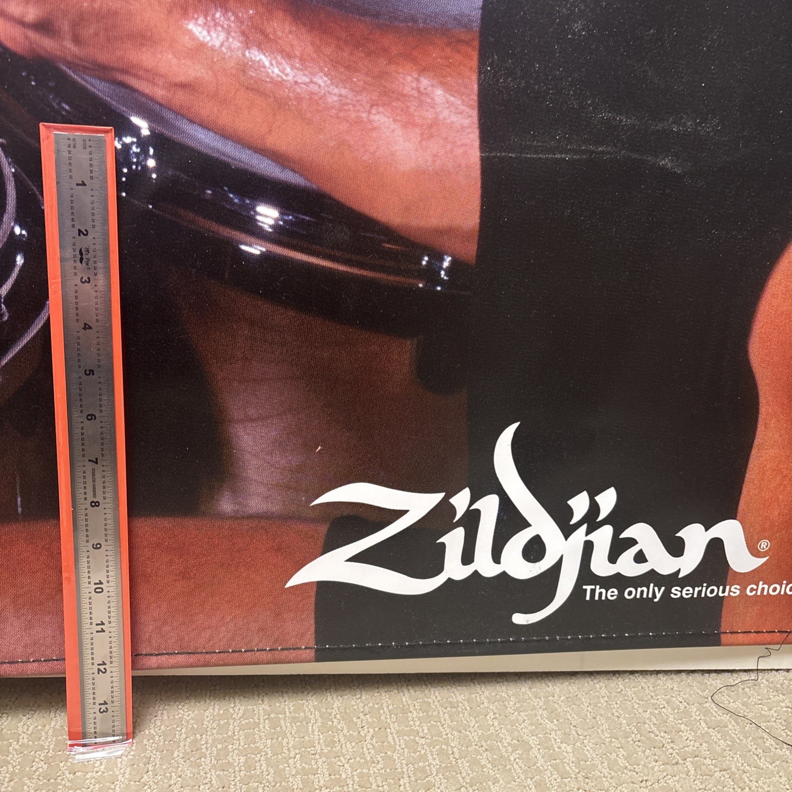 Vinnie Colaiuta Vinyl Zildjan Poster 35×52 in 889×1321 mm Wooden Dowel Wall Art