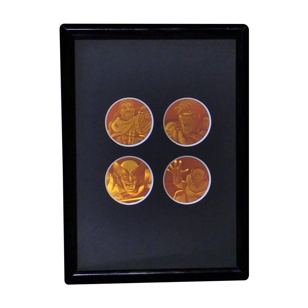 3D X-Men 4-up 2-Channel Hologram Picture FRAMED, Photopolymer Type Film