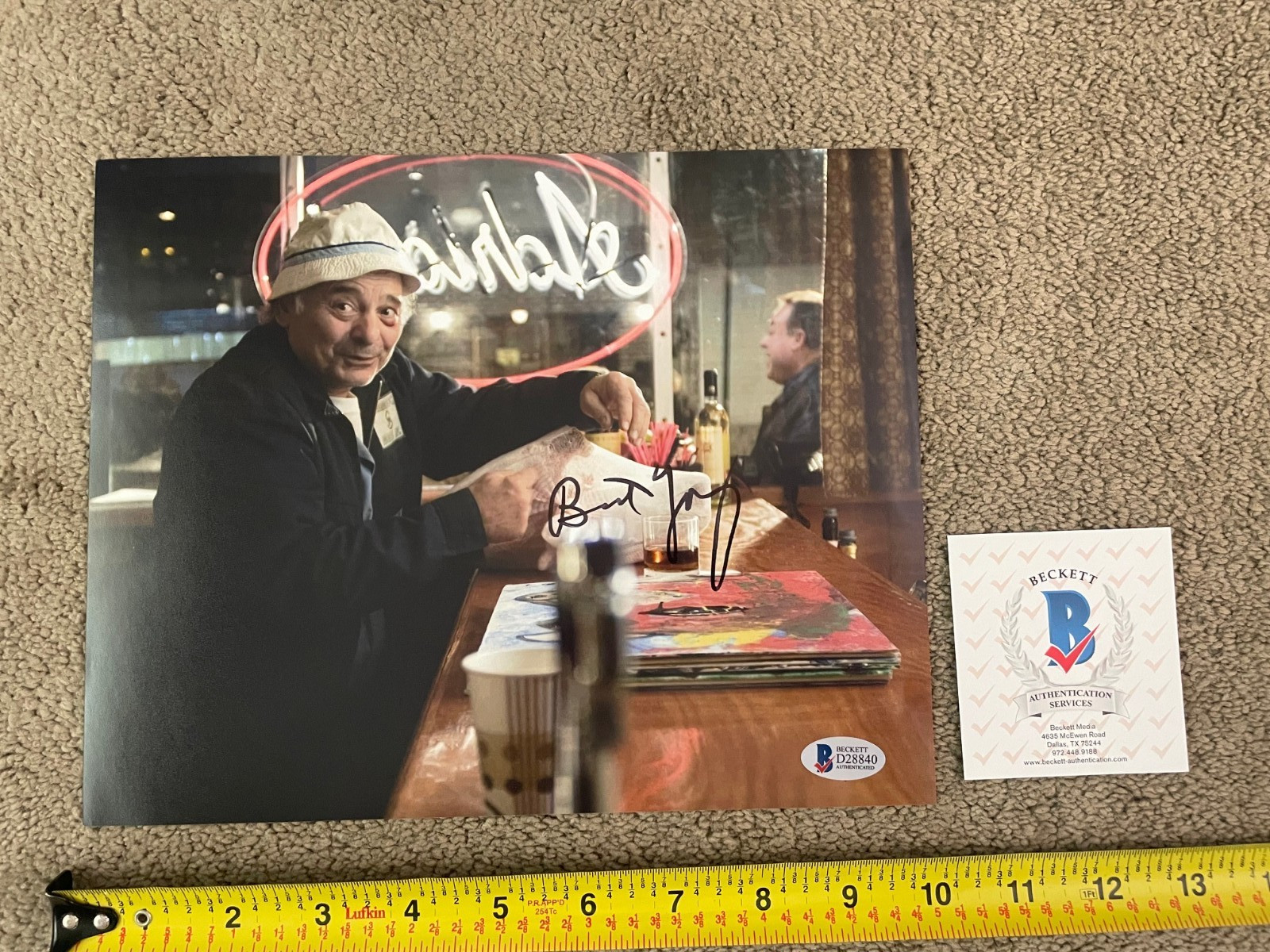 ROCKY STAR BURT YOUNG SIGNED 8X10 PHOTO ROCKY 1 W/SLY STALLONE W/HAT Beckett