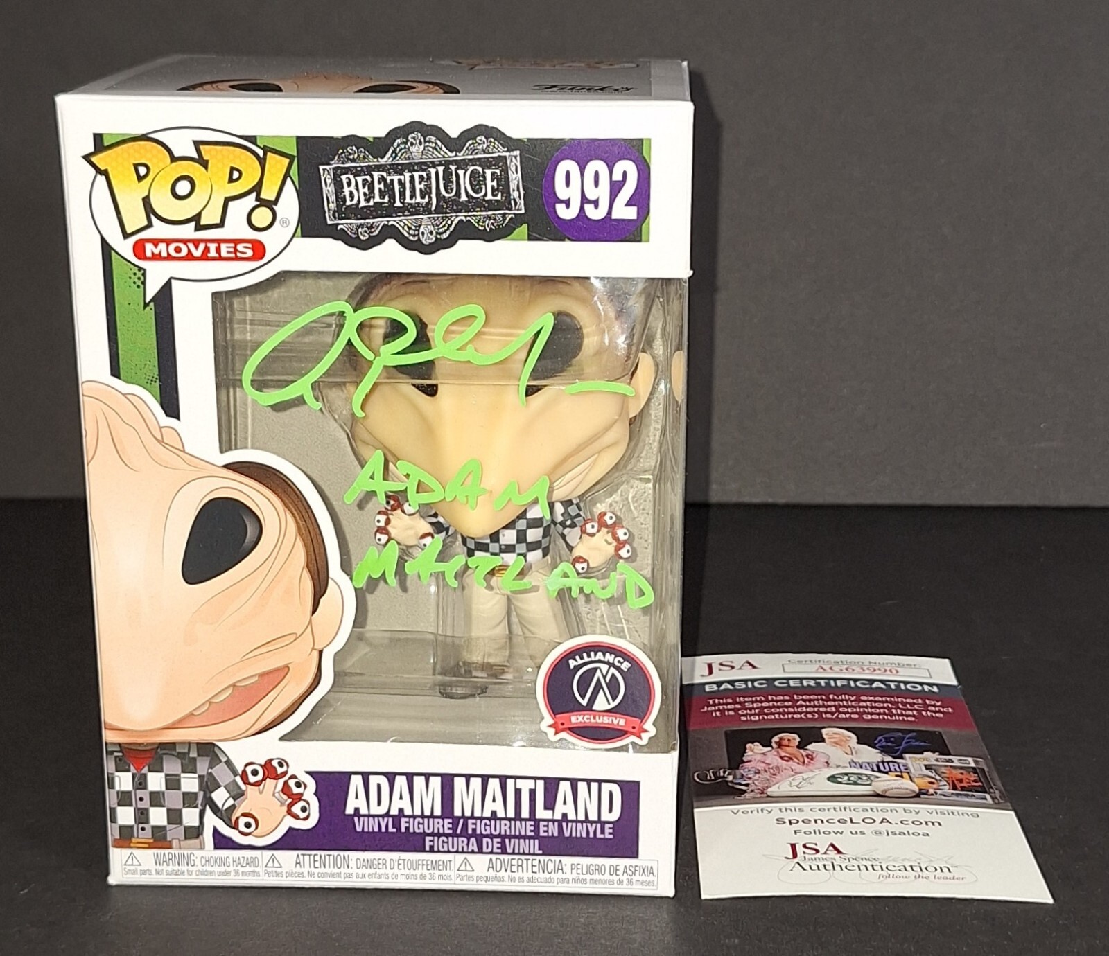 Alec Baldwin Signed Autographed Adam Maitland Beetlejuice Funko JSA COA