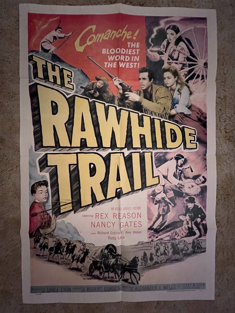 The Rawhide Trail 1958 Movie Poster 27×41 Rex Reason, Nancy Gates