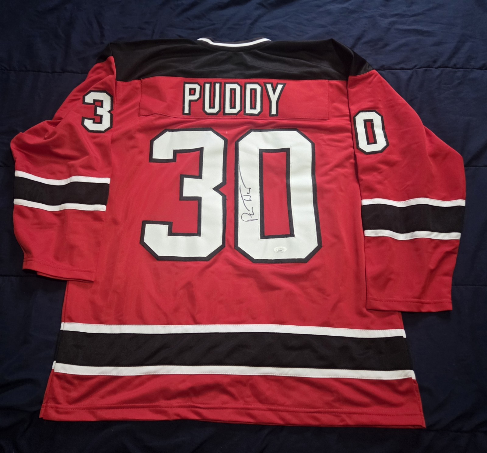 Patrick Warburton Seinfeld Puddy Autographed Custom Devils Jersey JSA COA