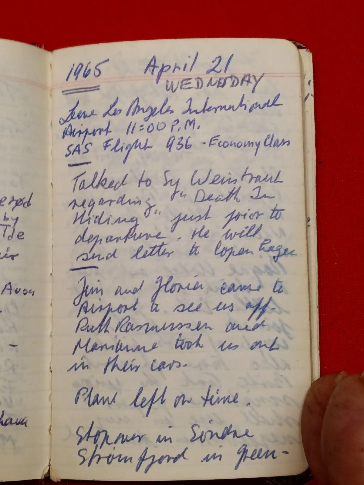 J. Melchior. Famous Sci Fi filmaker. 1965 Europe travel journal. Very Rare.
