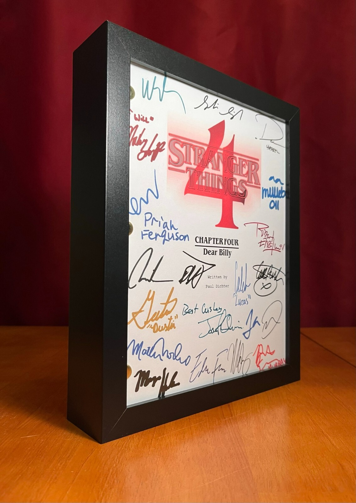 Stranger Things 4 Script Cast-Signed- Dear Billy- Autograph Reprints