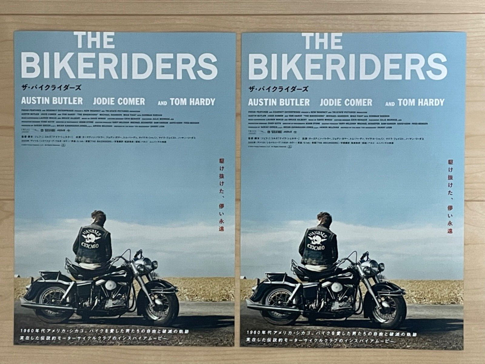 THE BIKERIDERS (2023) – JAPAN Chirashi/Mini-Posters/Flyers – Qty. 2! FREE BONUS!