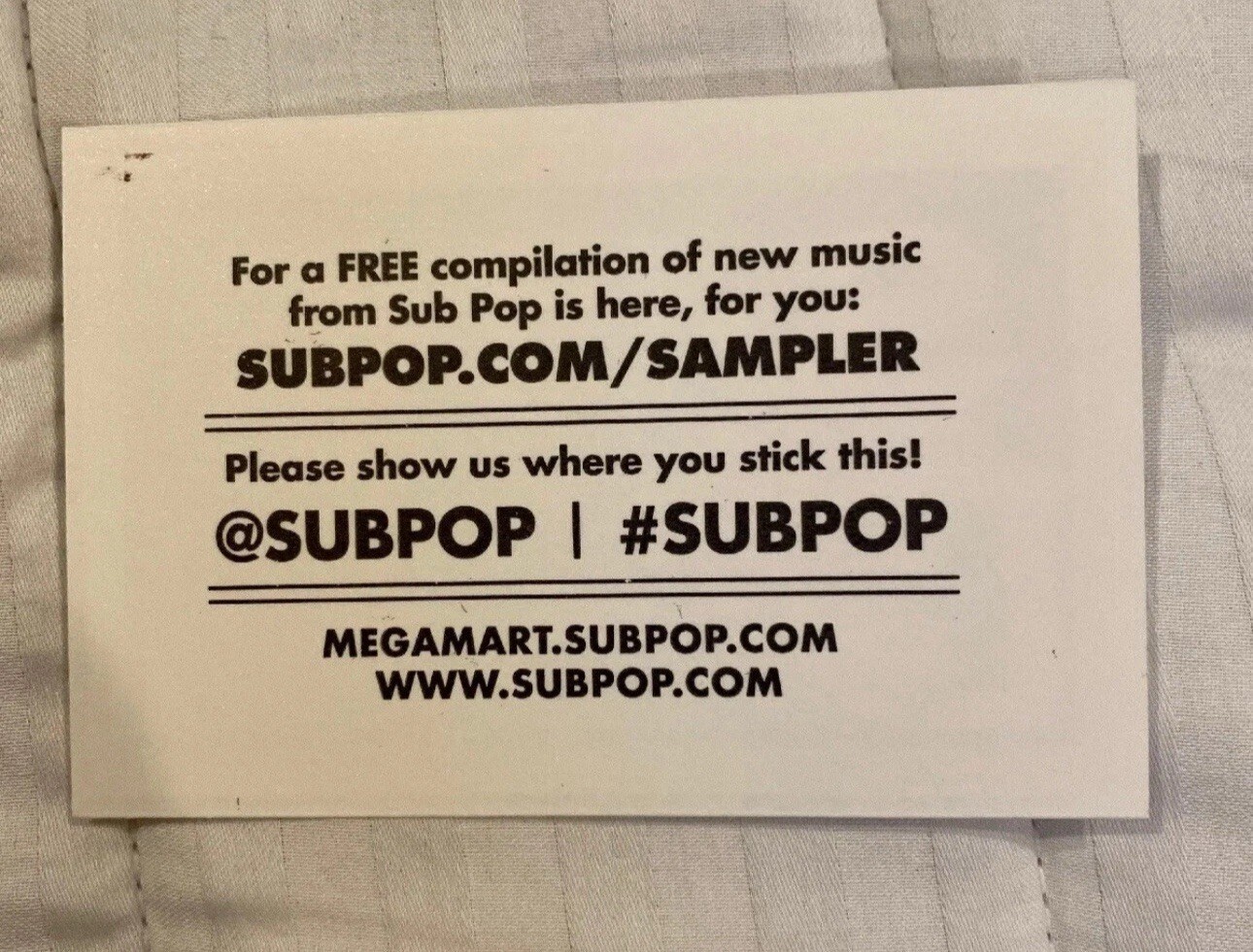 Sub Pop Records Classic Logo Vinyl Sticker 4.5″x3″ Seattle Grunge Rock Nirvana