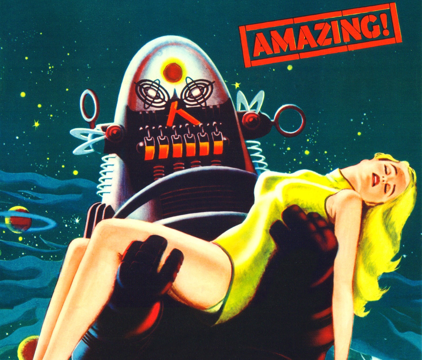 FORBIDDEN PLANET (1956) – 14″x36″ insert – classic sci-fi movie poster!