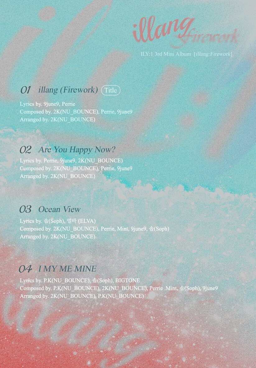 ILY:1 3rd Mini Album [illang:Firework] Platform Random Ver. QR+8p P.Card+Sticker