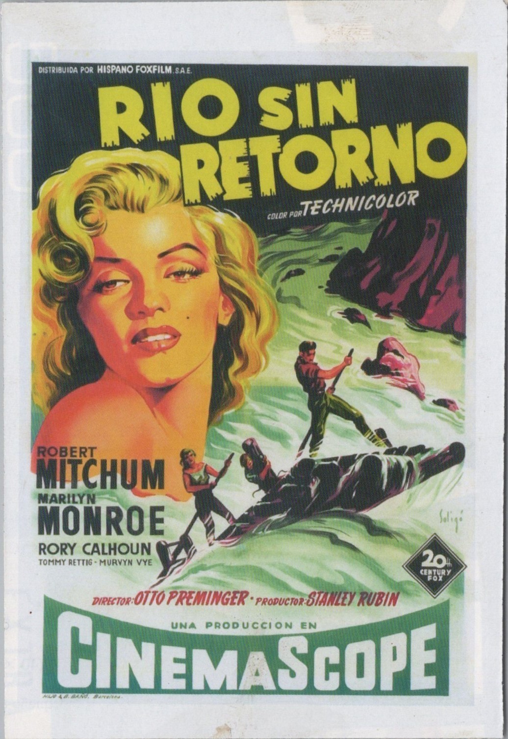 RIVER OF NO RETURN Movie Clipping 5″ x 3.5″ (13 x 9 cm.) Cardboard Monroe – READ