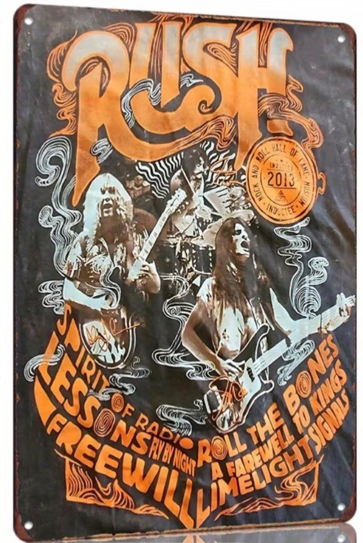 RUSH- Limited – Officially Licensed Vintage Metal Sign NEW 8×12
