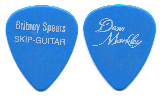 BRITNEY SPEARS Guitar Pick : 2002 Tour Skip Dorsey Blue
