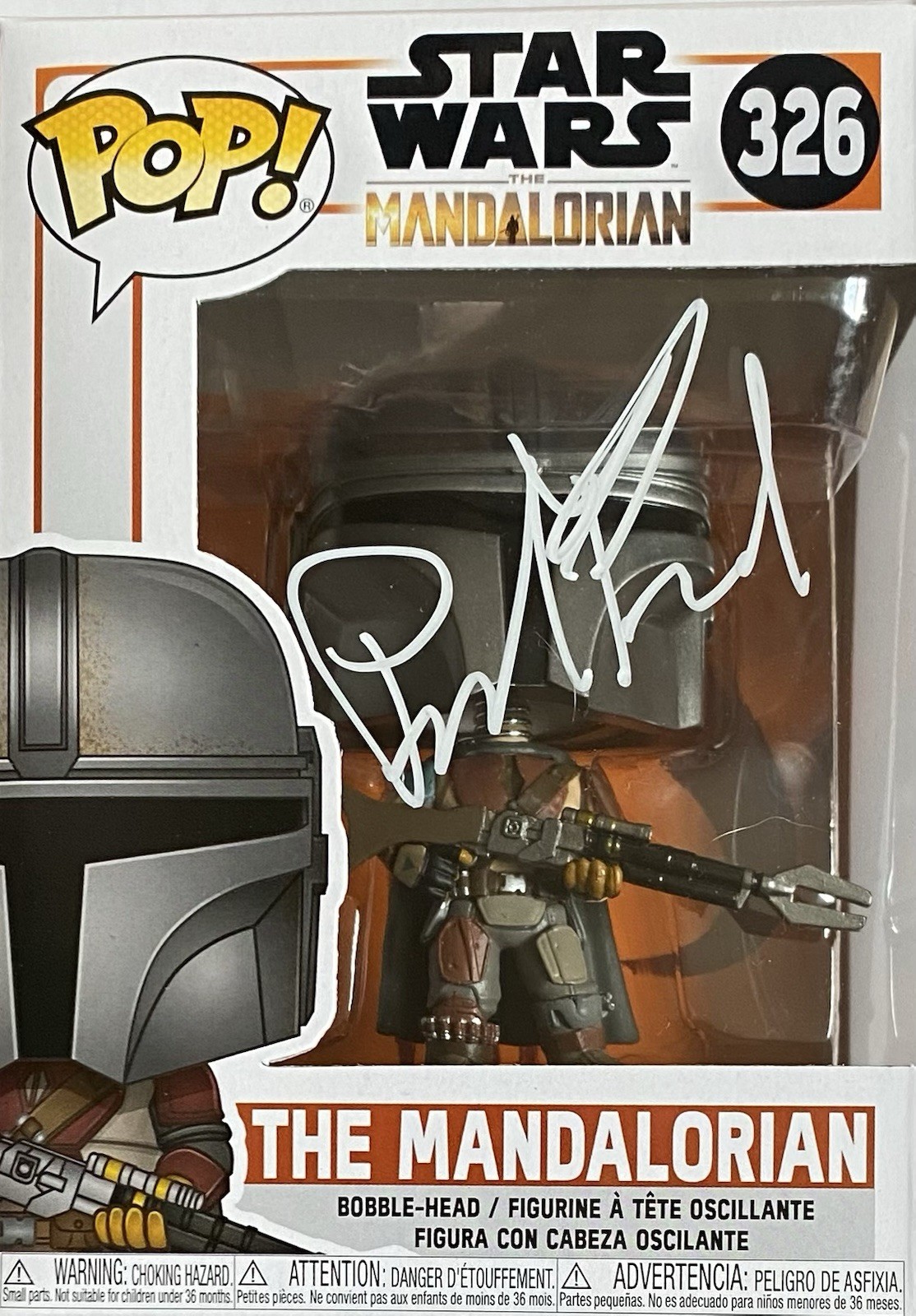 PEDRO PASCAL AUTOGRAPHED SIGNED THE MANDALORIAN FUNKO POP #326