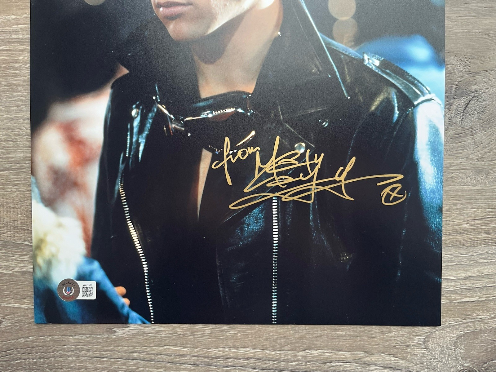 Maxwell Caulfield Signed Michael Carrington 11×14 Photo Beckett COA Grease 2
