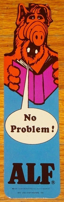 VINTAGE RETRO 1987 ALF TV SHOW BOOKMARK~ALIEN PRODUCTIONS~ONE STOP POSTERS #1