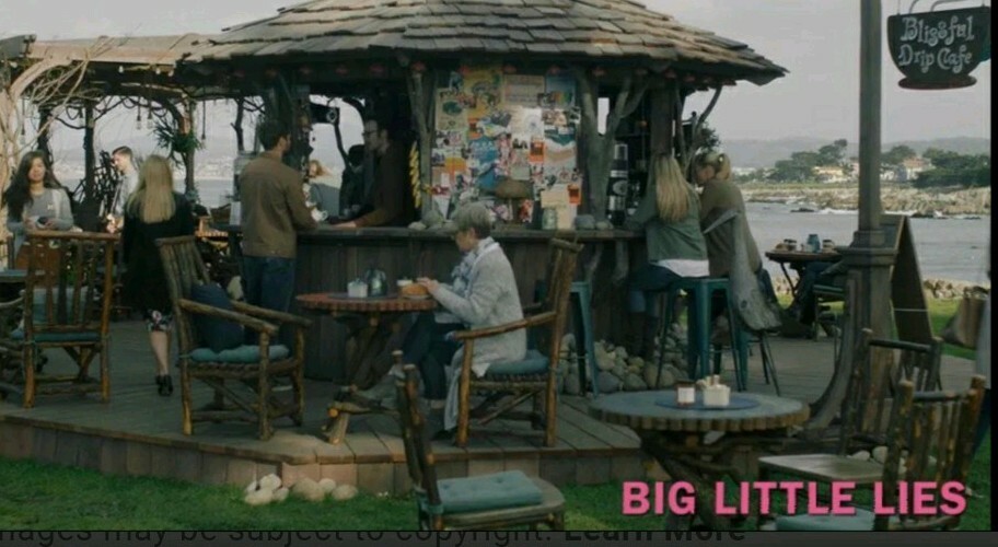 BIG LITTLE LIES/BLISSFULL DRIP CAFE TSHIRT SCREEN WORN WARDROBE SIZE MEDIUM