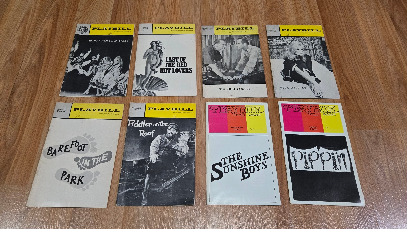 1960’s Broadway Playbill Program LOT OF 8 New York Pippin Fiddler on the Roof