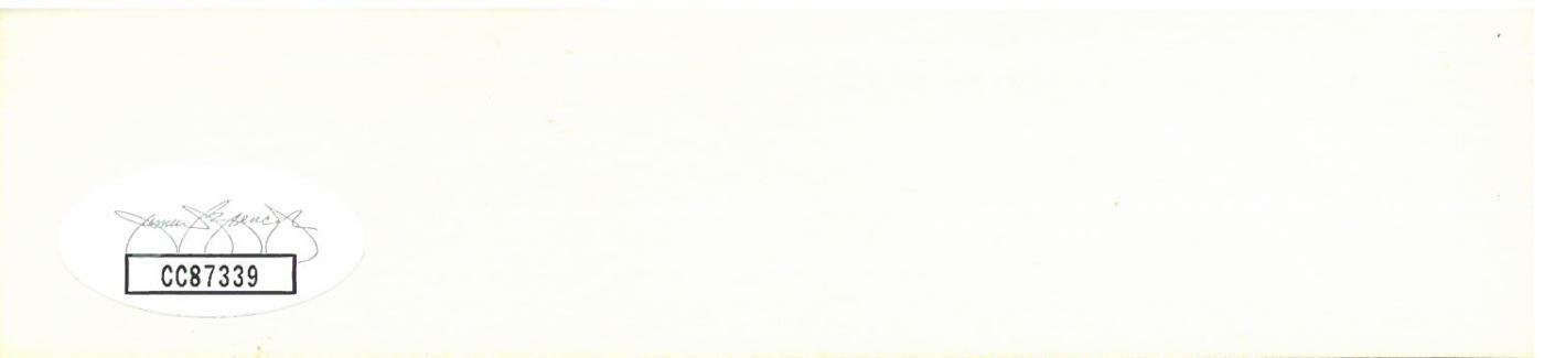 Jane Wyatt Signed Authentic Autographed 5×1 Cream Cut JSA #CC87339