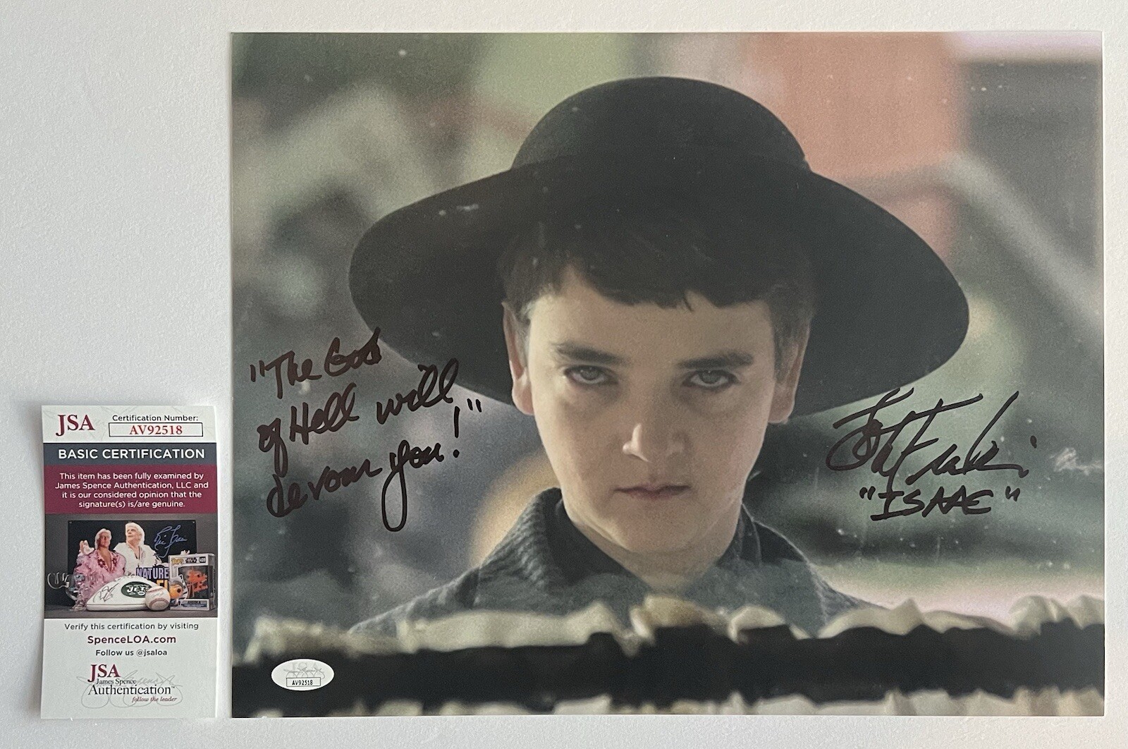 JOHN FRANKLIN HAND SIGNED AUTOGRAPH 11X14 ISAAC CHILDREN OF CORN PHOTO +JSA COA