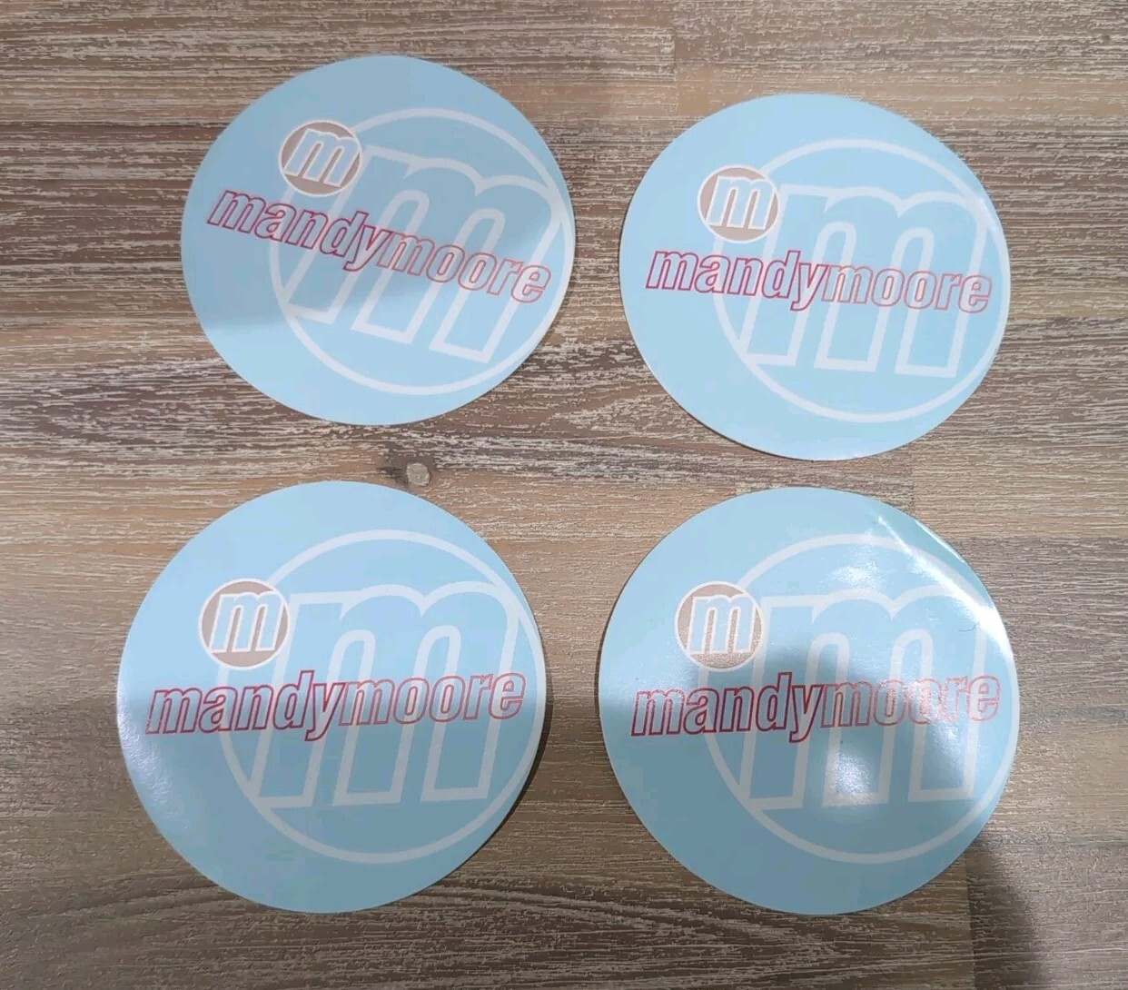 4 MANDY MOORE Candy Promo Sticker Circle Lot