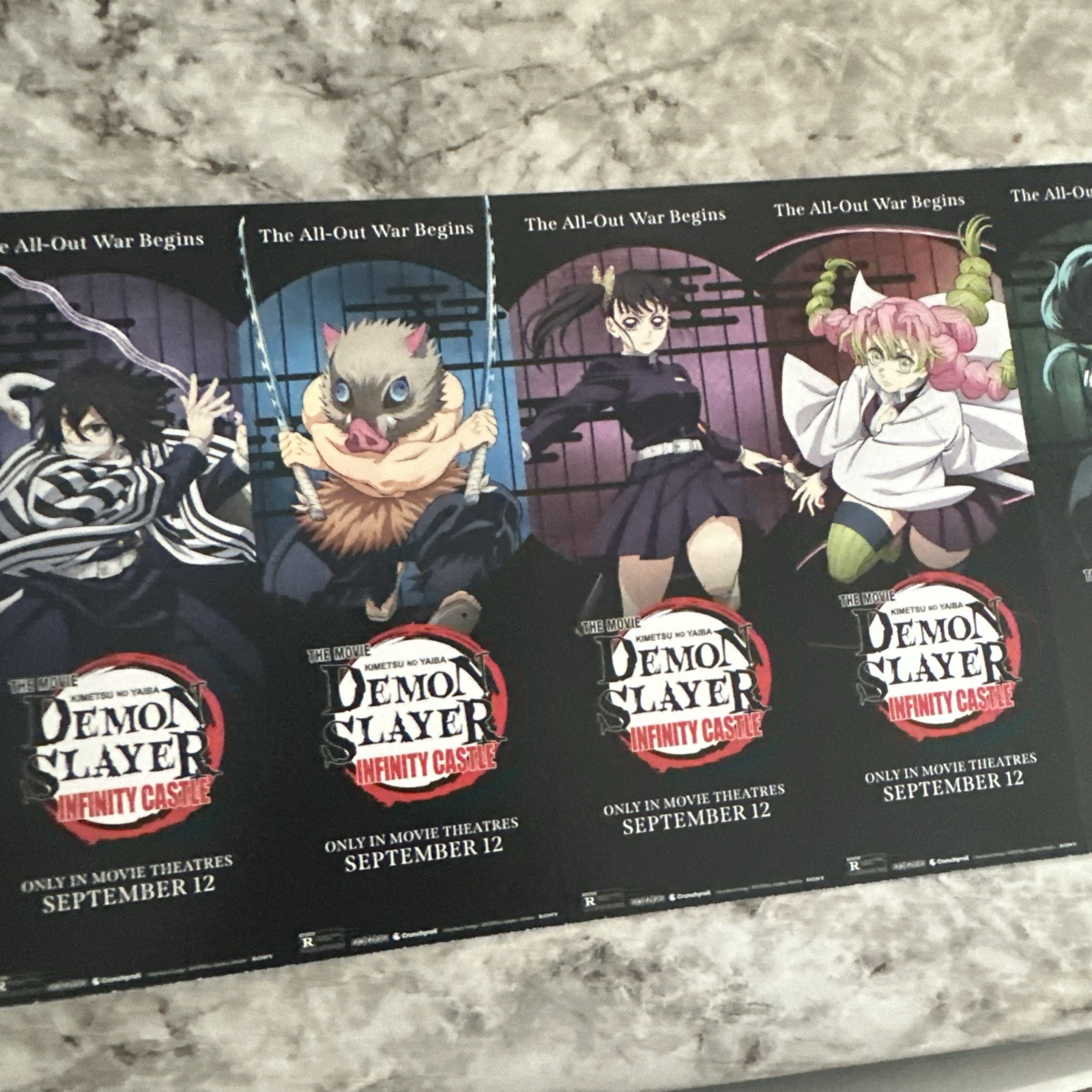 NEW Demon Slayer Movie Infinity Castle 2025 11x GWP Tickets Full Collection