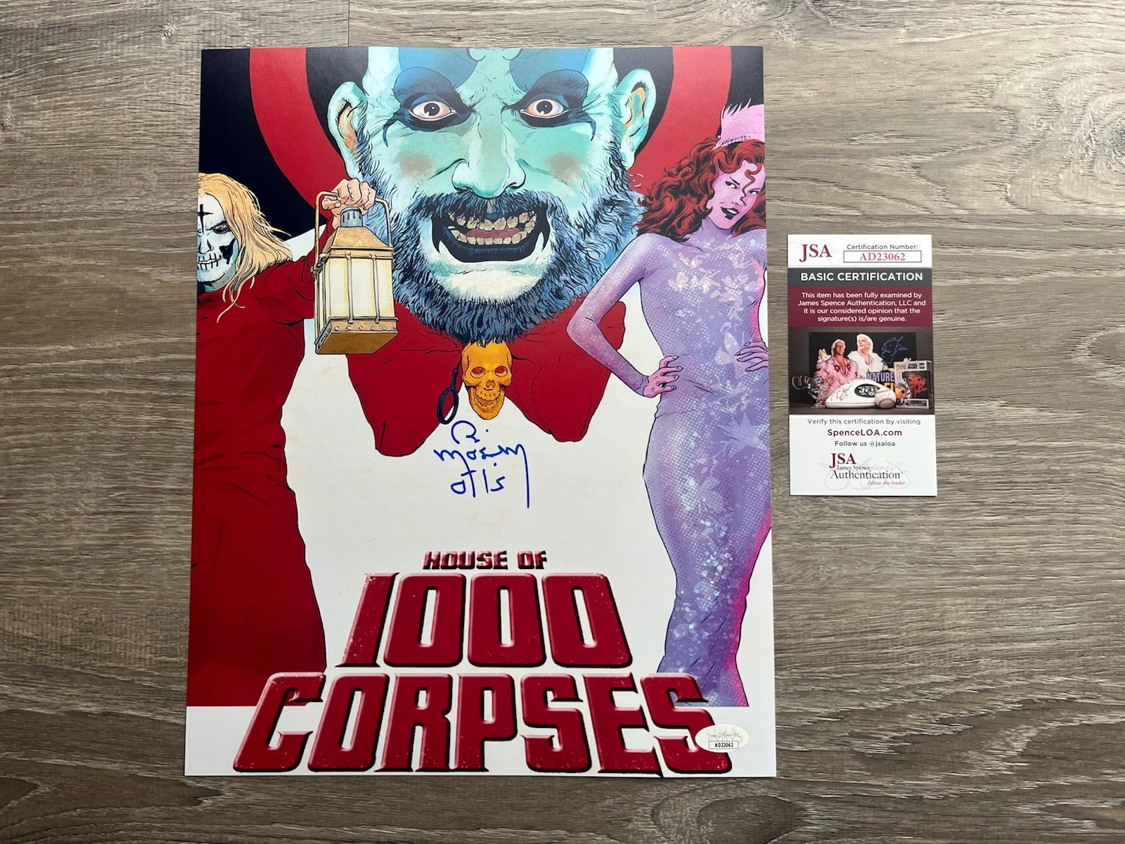 Bill Moseley Signed House of 1000 Corpses 11×14 Photo JSA COA Otis Horror Auto