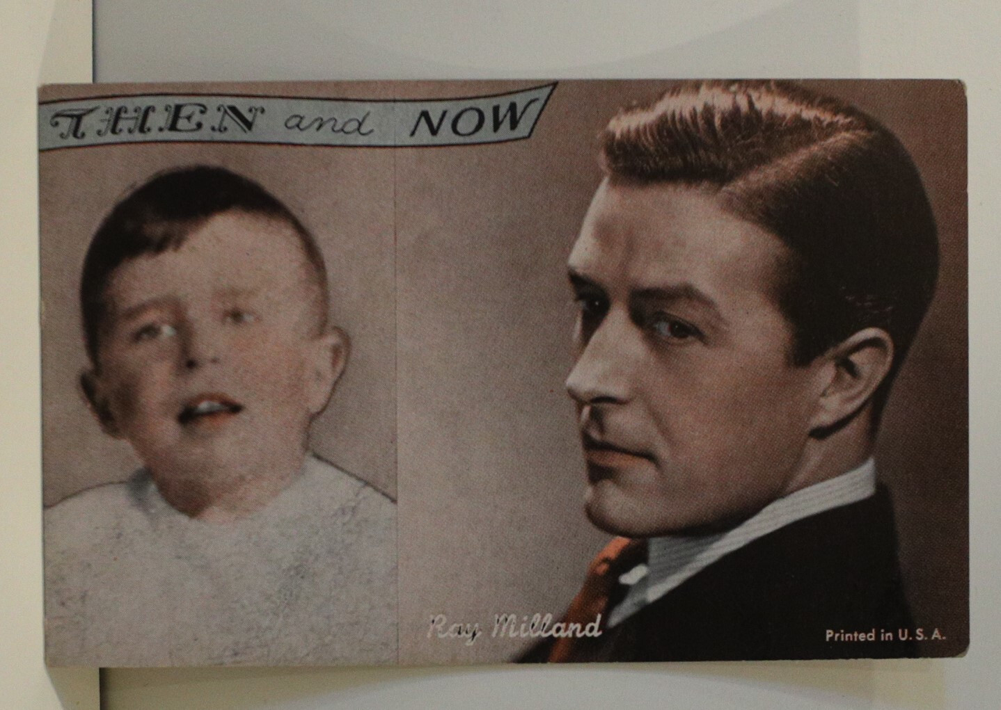 Vintage 3.5 x 5.5 photo of actors, Ray Milland