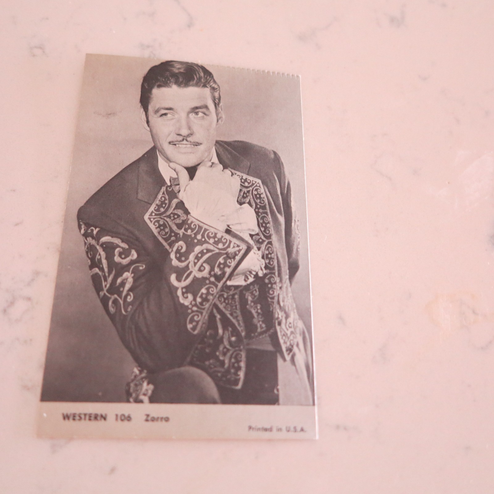 Zorro Disney Vintage Arcade Card of Guy Williams.