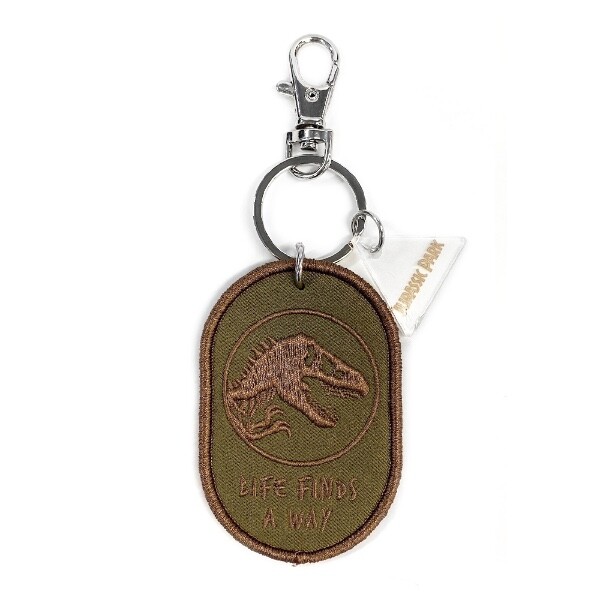 JURASSIC WORLD DOMINION Official Wappen Keychain PARK Life Finds A Way