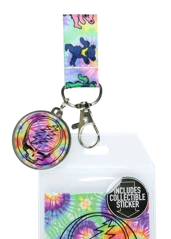 BIOWORLD GOOD OL’ GRATEFUL DEAD DANCING BEARS STRAP LANYARD KEYCHAIN ID HOLDER