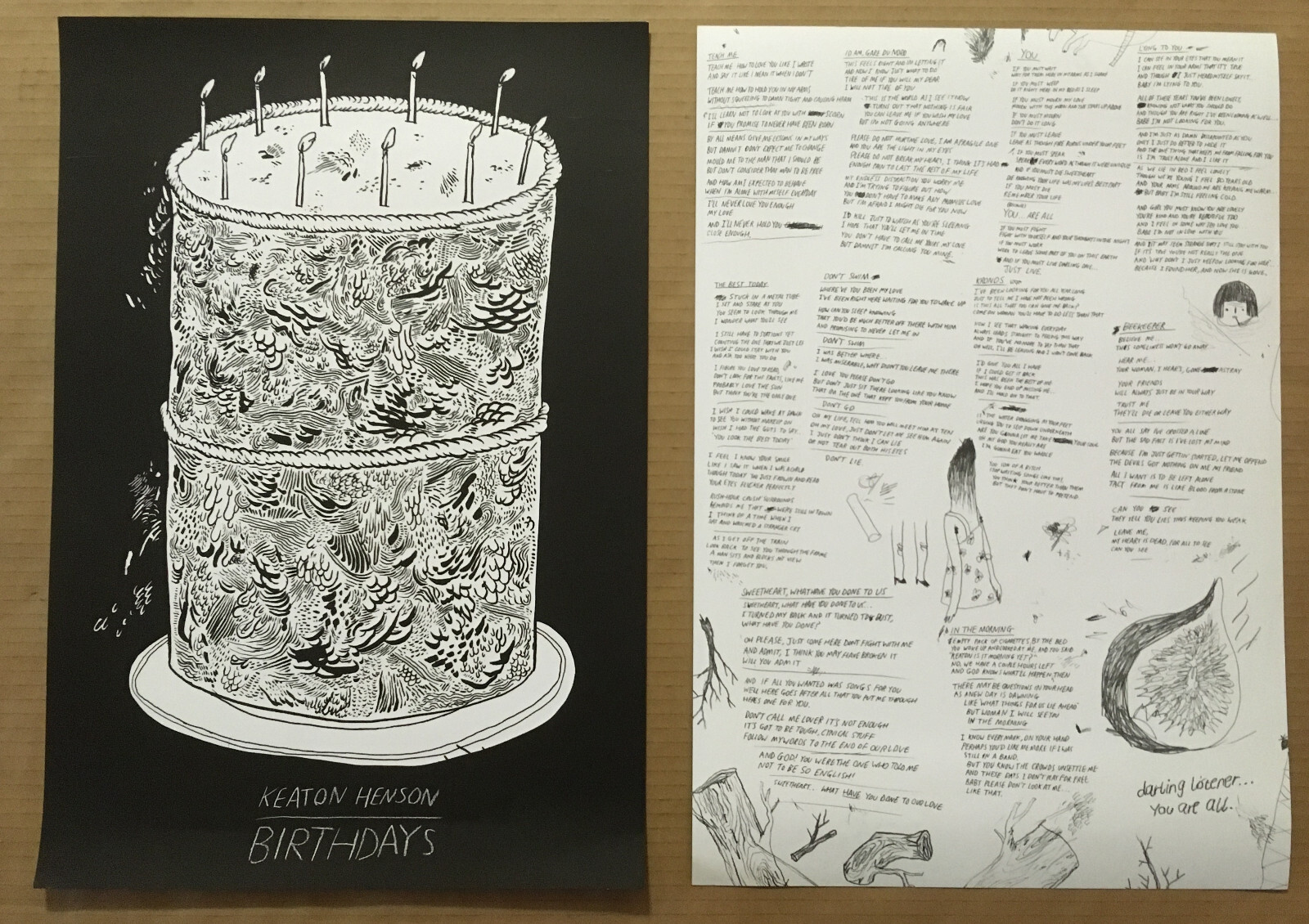 KEATON HENSON Rare 2013 DOUBLE SIDED NICE PAPER PROMO POSTER for Birthdays 13×19