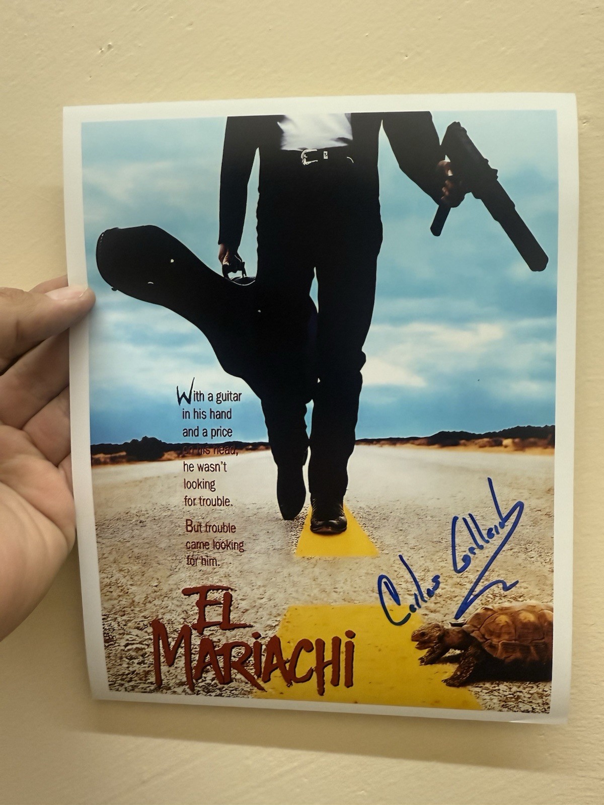 Carlos Gallardo El Mariachi Autographed 8×10 Photo Desperado