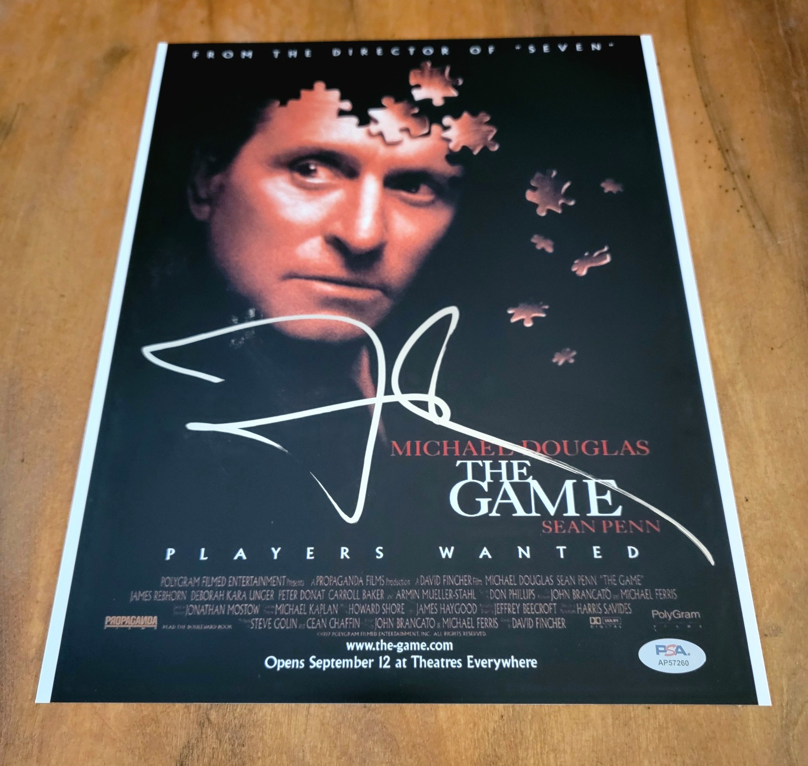 David Fincher signed 11×14 photo autograph PSA DNA The Game