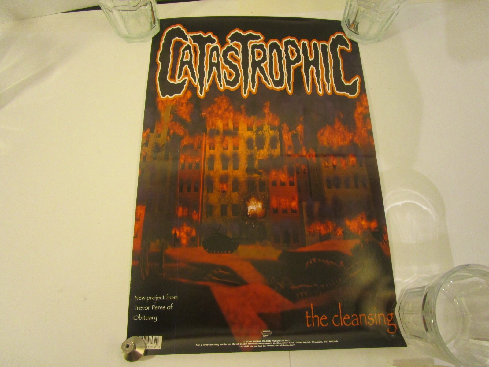 Catastrophic The Cleansing Promo Poster 2001 Metal Blade 12×18 Death Metal BT38