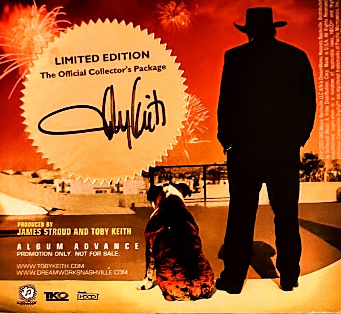 TOBY KEITH “Very Rare“ITEMS Was Not Ment For Sale Label Promotion Limited To 100