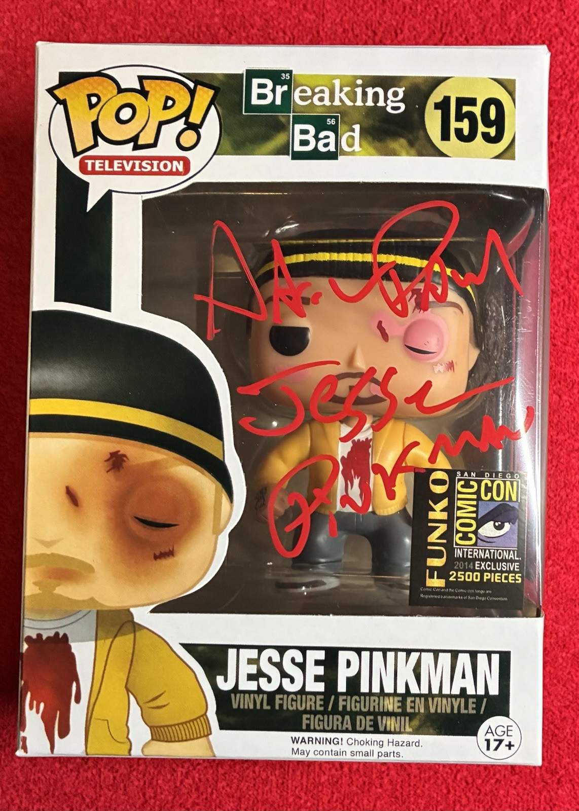 Aaron Paul signed Jesse Pinkman Breaking Bad 159 SWAU Cert. Free Ship/Pop Armor