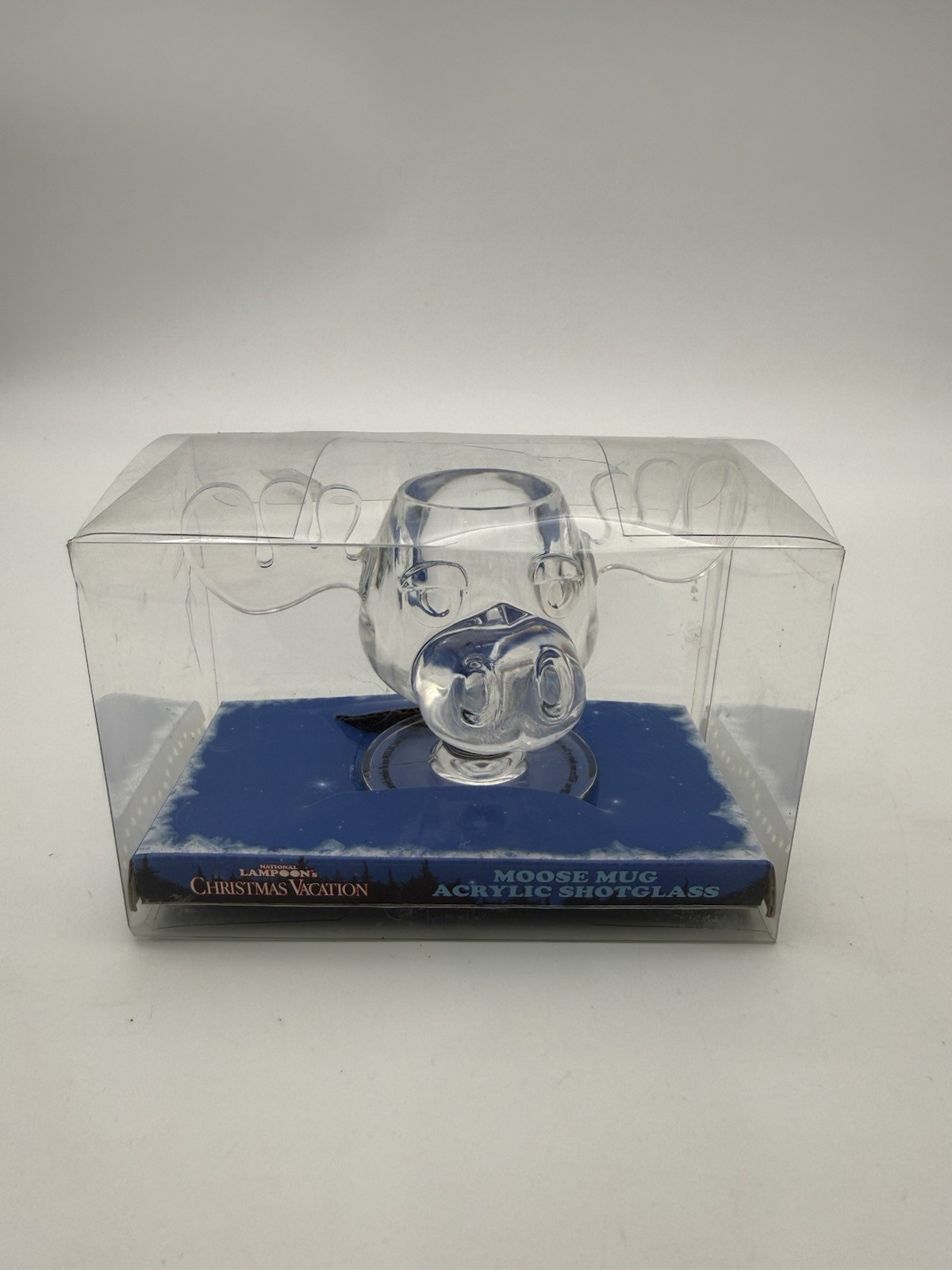 National Lampoon’s Christmas Vacation Moose Mug Shot Glass Griswold Acrylic, NOS