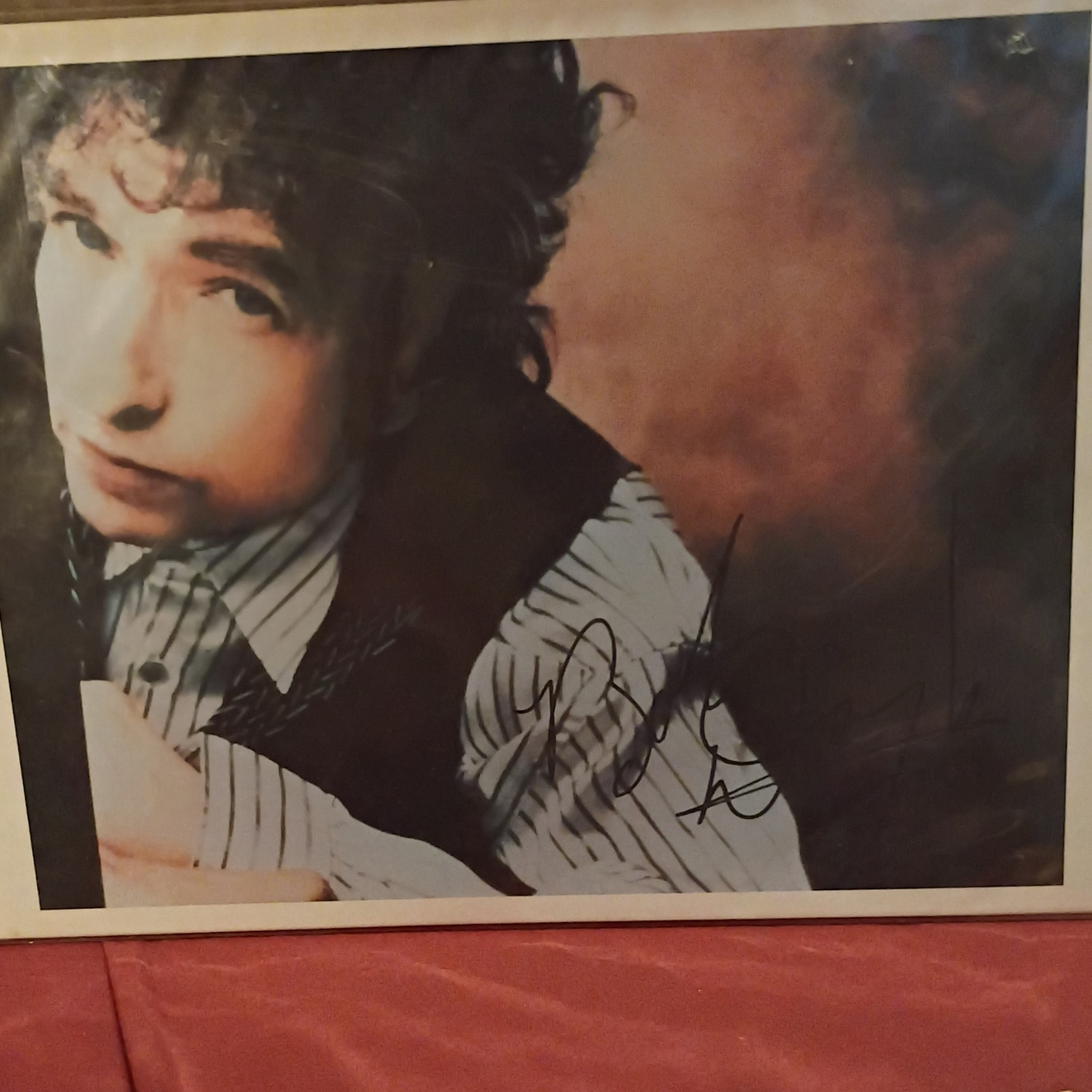 Bob Dylan’s signed autograph cover for blood on the tracks album
