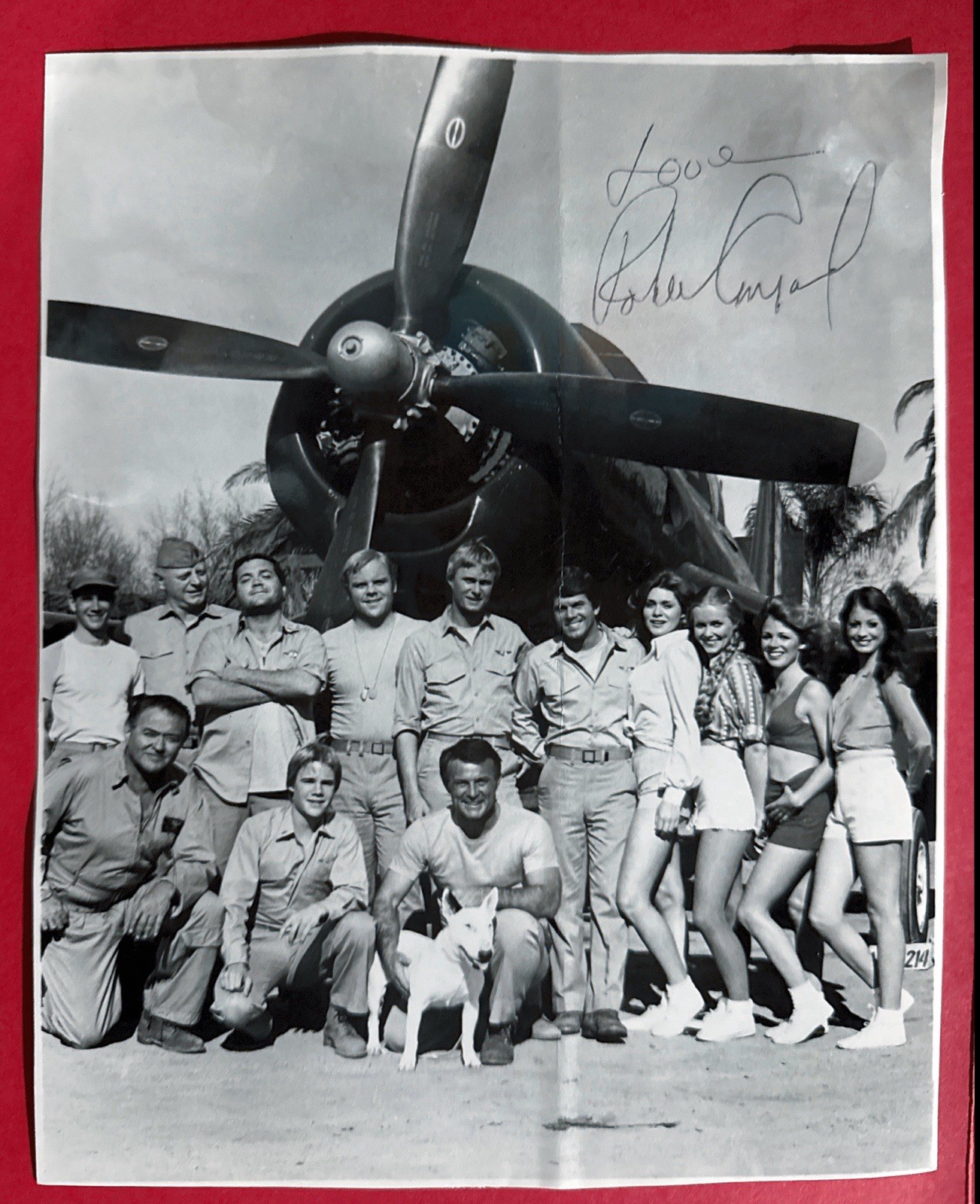 8×10 B&W signed Photo of Robert Conrad and the Black Sheep Squadron