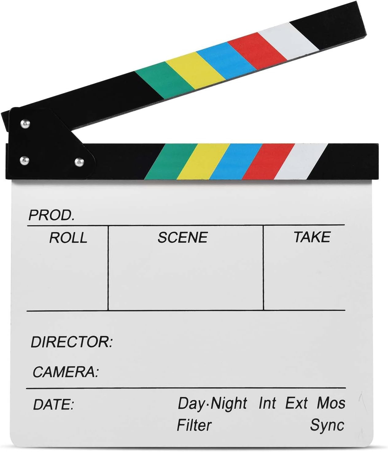 12″X11″ Movie Film Clap Board Wooden Movie Clapboard Film Clapper Board (Colorfu