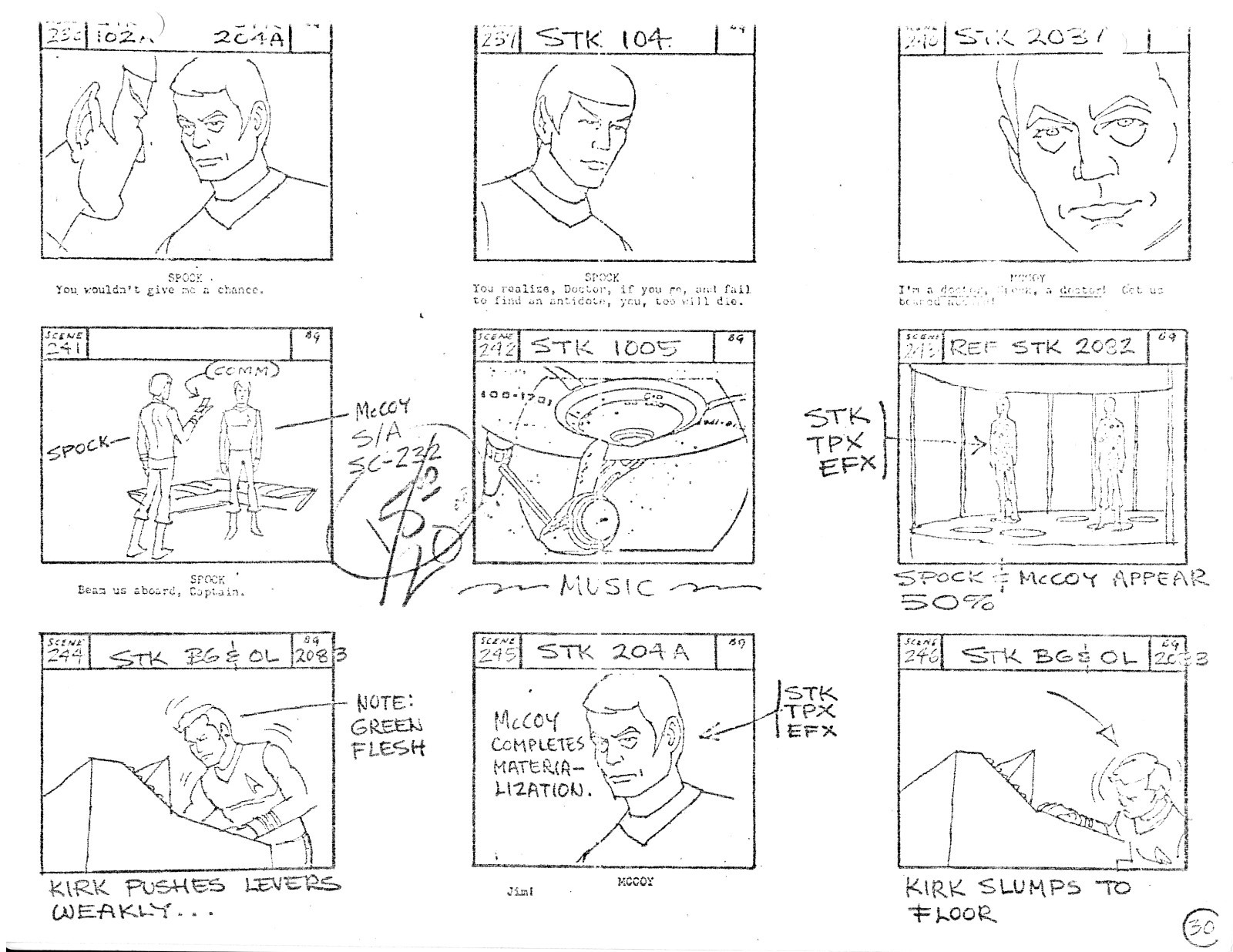 Animated Star Trek “Albatross” Script, Storyboard, Model Sheets – Reprint