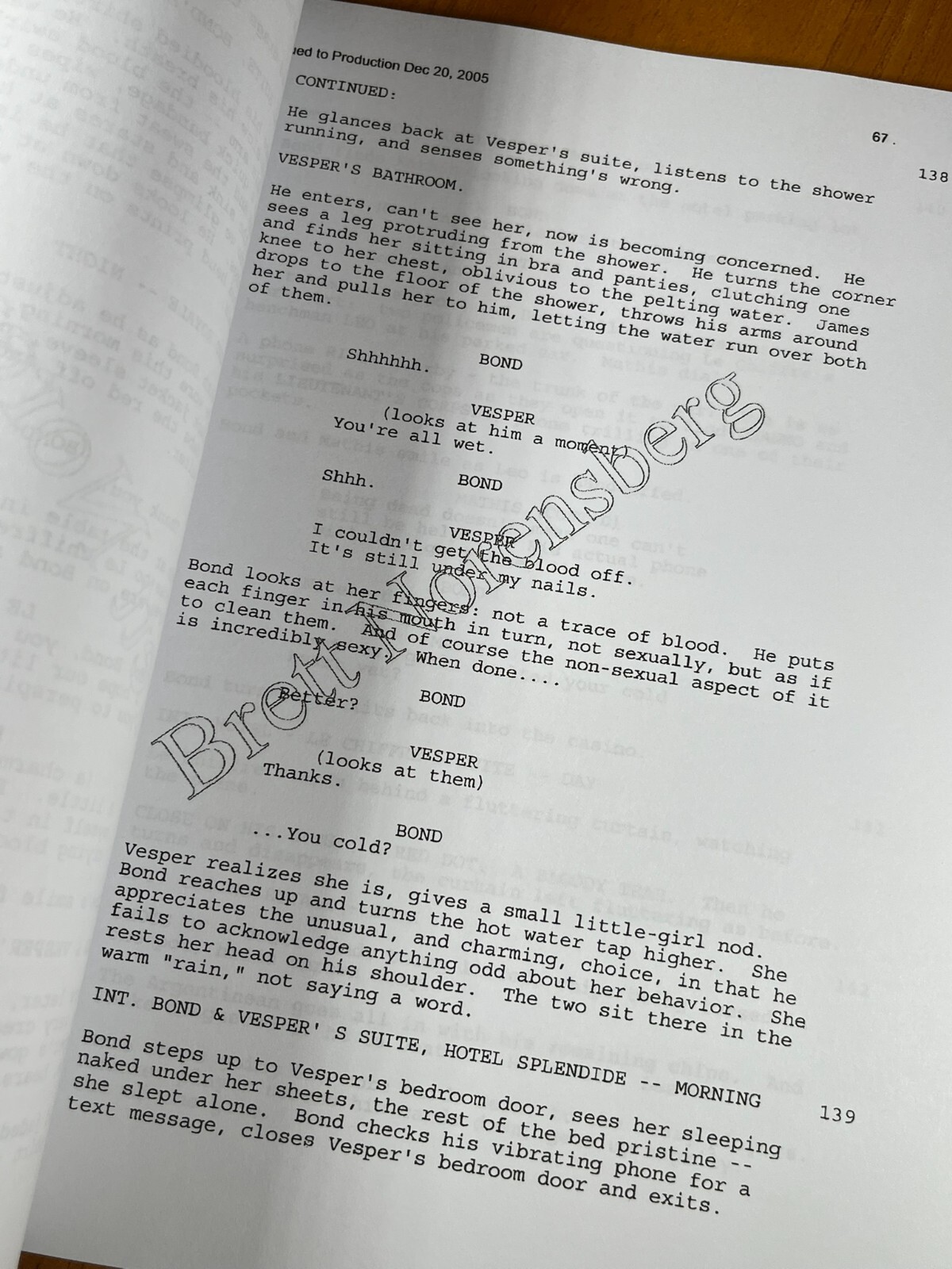 Casino Royale Script Signed- Autograph Reprints- Daniel Craig- James Bond 007