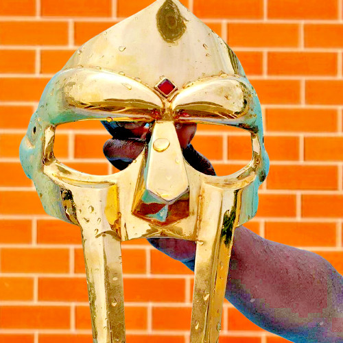 MF Doom Mask Steel Roman Gladiator golden European Sterling Golden Pattern Gifts