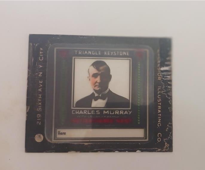 MAGIC LANTERN GLASS SLIDE 1916 SILENT MOVIE THE FEATHERED NEST CHARLES MURRAY