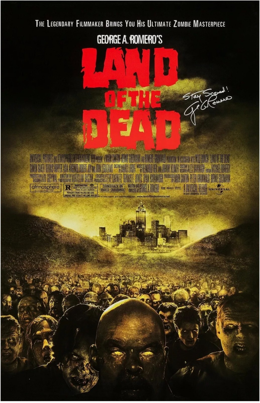 George A Romero’s Land Of The Dead promo movie poster (b) 11 x17 Horror