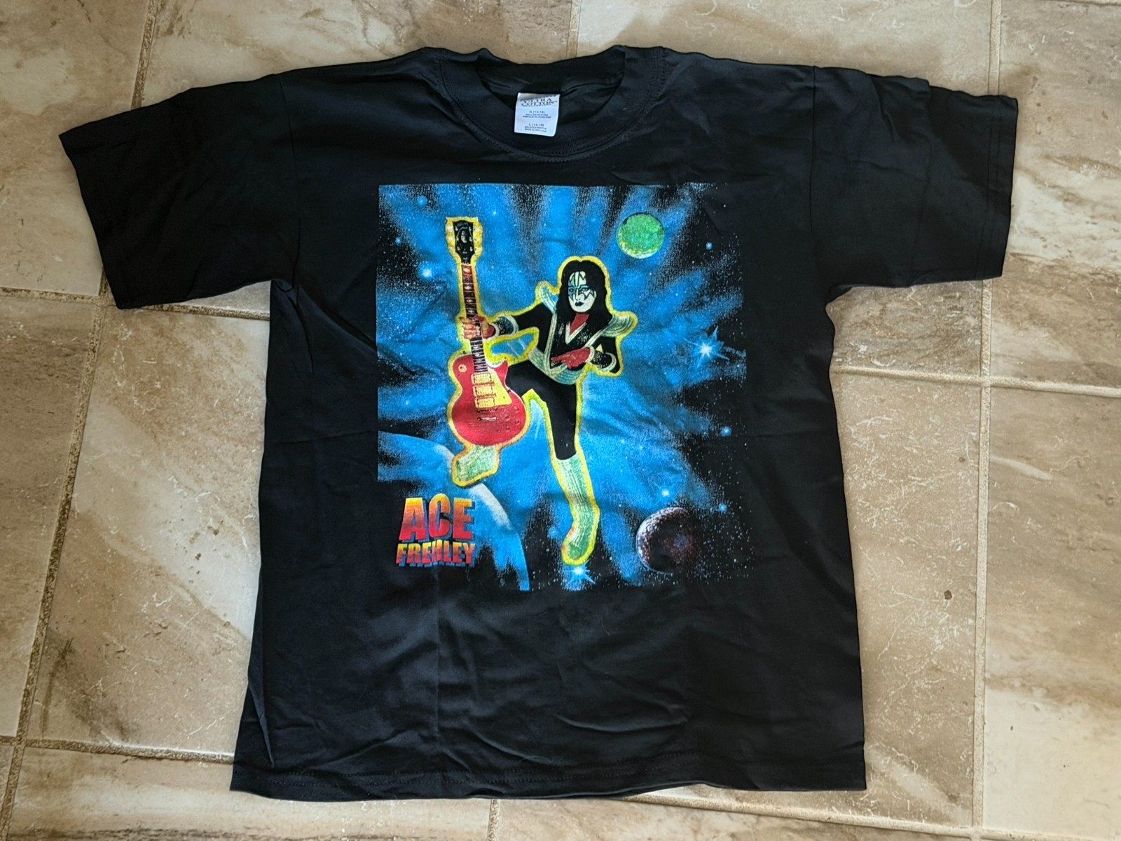 vintage KISS T-Shirt Ace Frehley Birthday Bash ’02 ADULT SMALL KID LARGE Vintage